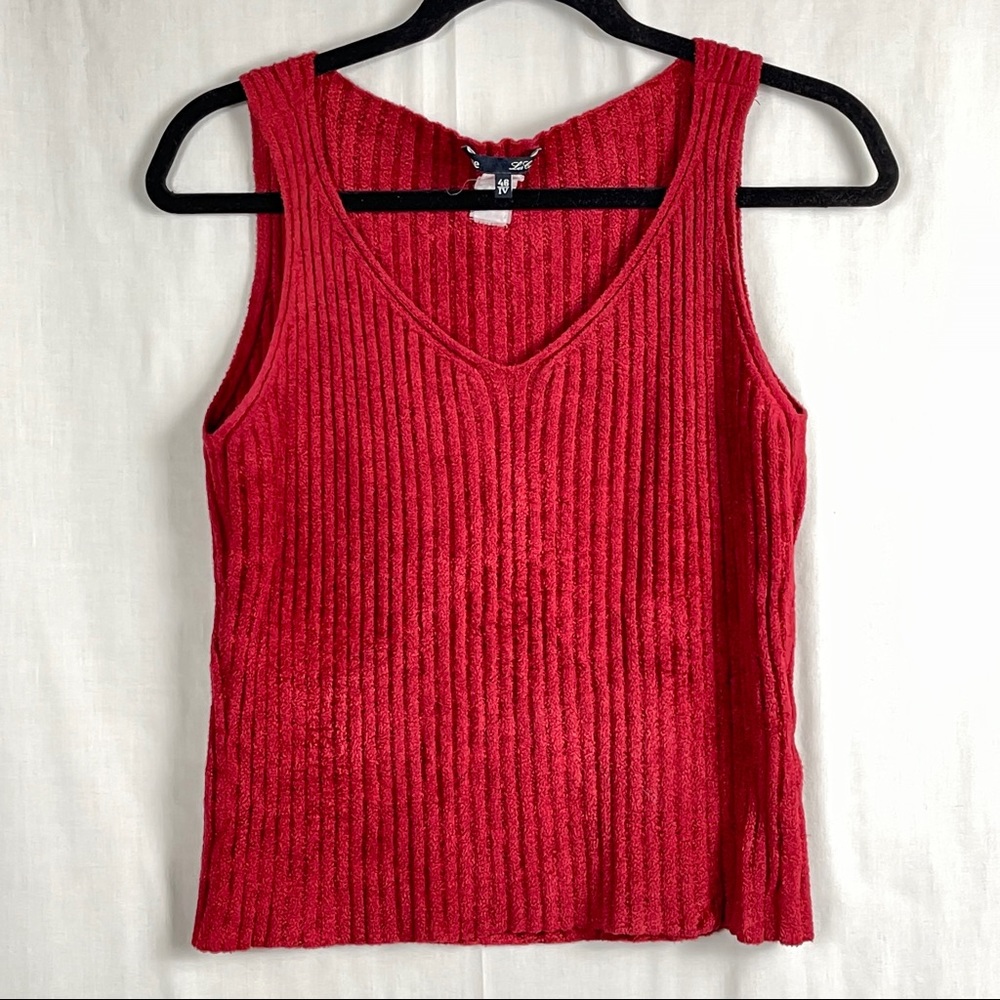 Les Copains Textured Knit Tank Top